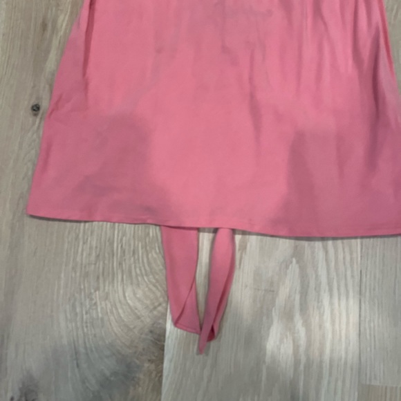 ASOS Pink Open Back Bow V Neck Tank Top Size 4 - Picture 2 of 6